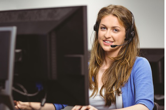 Smiling Female Employee